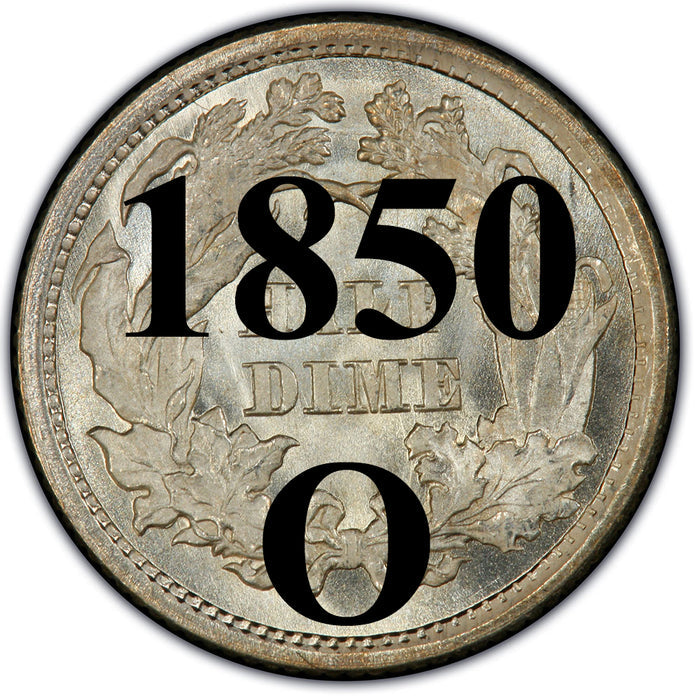 1850-O Seated Liberty Half Dimes