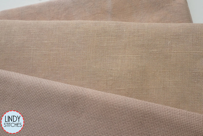 32 Count Baked Clay Hand Dyed Belfast Linen by Fox and Rabbit