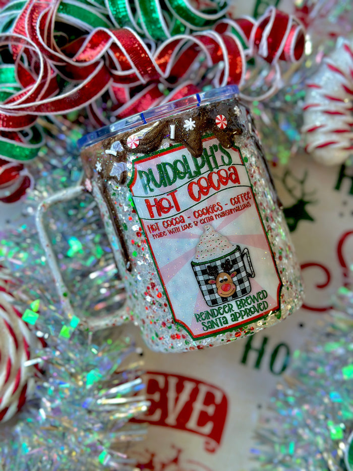 Rudolph's Hot Cocoa Drip Christmas Tumbler