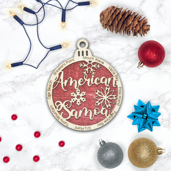 American Samoa National Park Christmas Ornament - Round