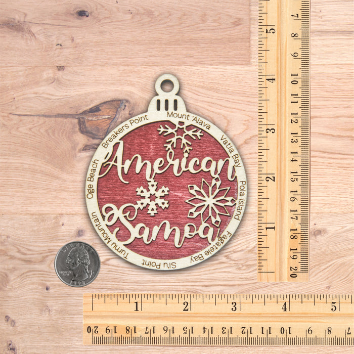 American Samoa National Park Christmas Ornament - Round