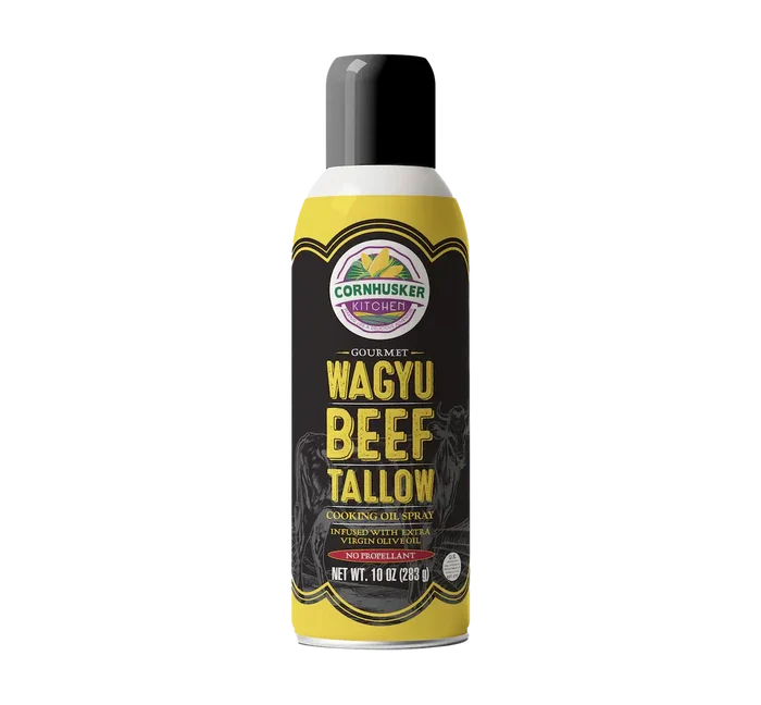 Cornhusker’s Wagyu Beef Tallow Spray – 10oz can for BBQ moisture and flavor
