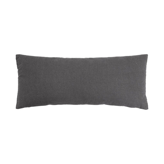 Cotton Lumbar Pillow w/ Applique, 24"