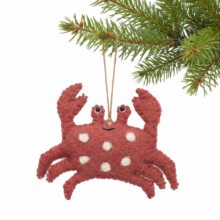 Crab Ornament Felt  Christmas Ornament