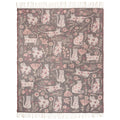 Danica Catbloom throw blanket from Now Designs, cozy and soft with a floral pattern, perfect for adding warmth to your space.