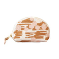 Erin Flett Darlene Pouch in Sienna Meadow with floral pattern, compact leather bag for accessories or essentials.