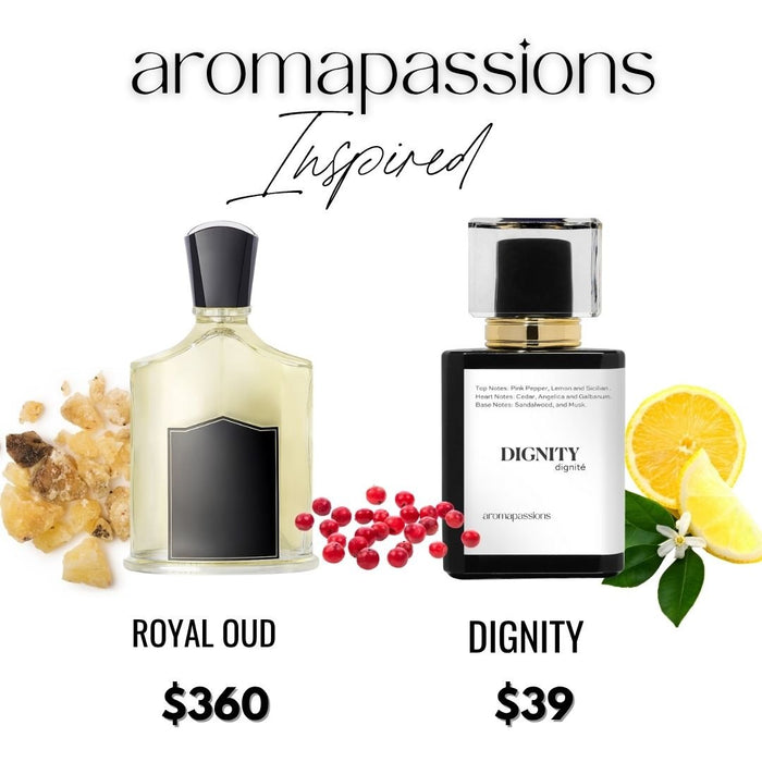 DIGNITY | Inspired by CREED ROYAL OUD | Royal Oud Dupe Pheromone Perfume - aromapassions