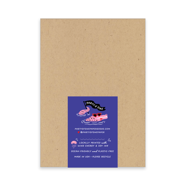 Party of One Extra Salty Pickles Notepad featuring a colorful pickle-themed cover for fun note-taking.