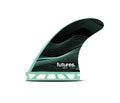 Futures F4 HC Legacy Tri thruster fins small green all around performance
