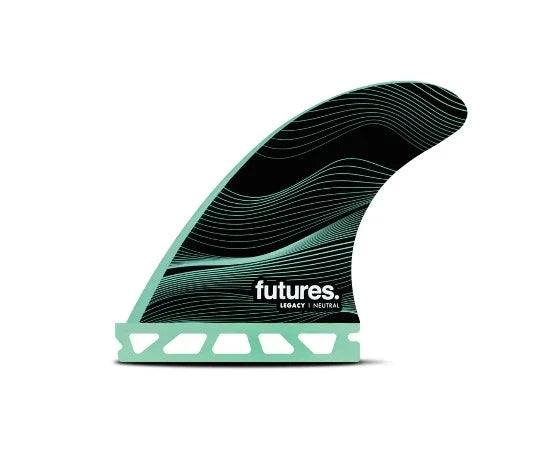 Futures F4 HC Legacy Tri thruster fins small green all around performance