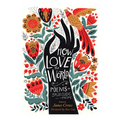 Open book titled "How to Love the World" by Hachette Book Group, featuring pages with poetry of gratitude and hope.