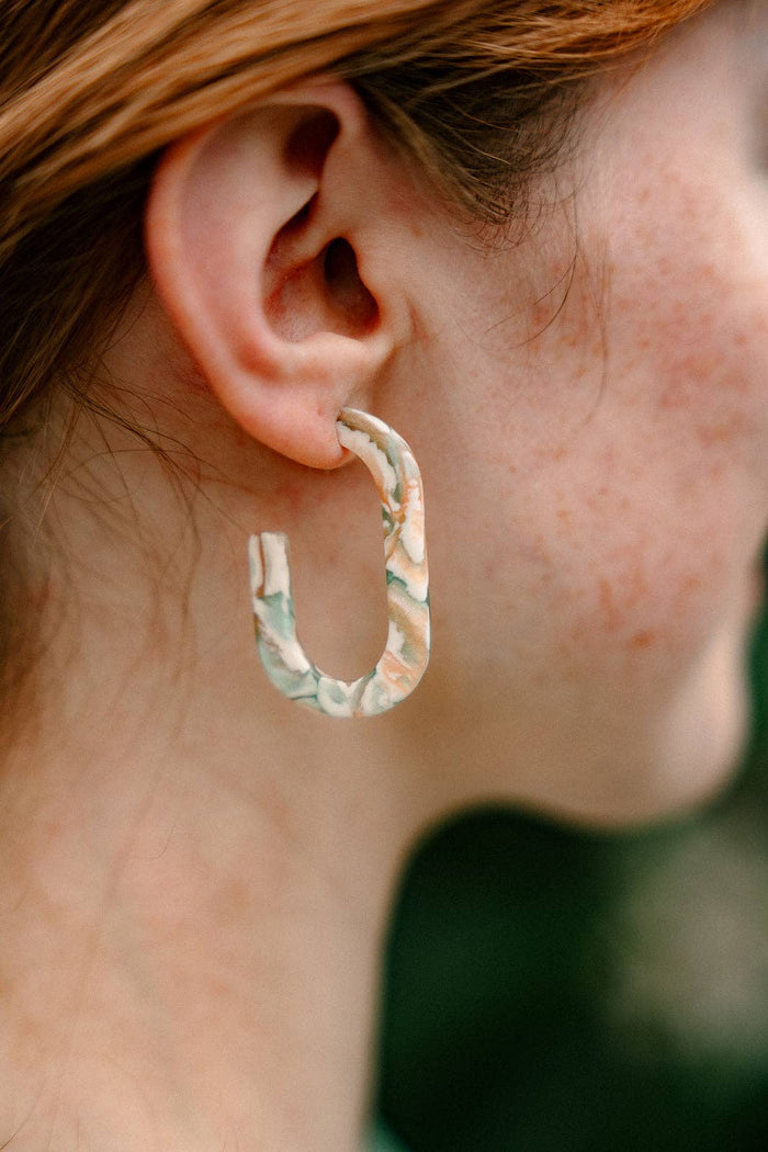 Jenna Hoops - Creamsicle Mint