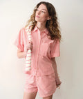 Joy Poplin Boxer Short Cherry Stripe