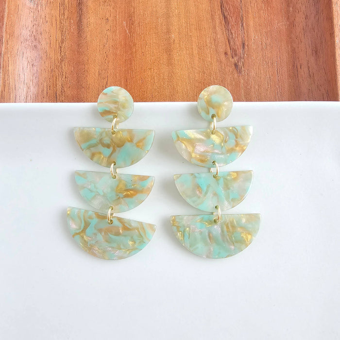 Kennedy Earrings - Champagne Mint
