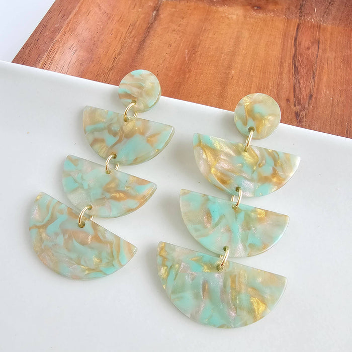 Kennedy Earrings - Champagne Mint