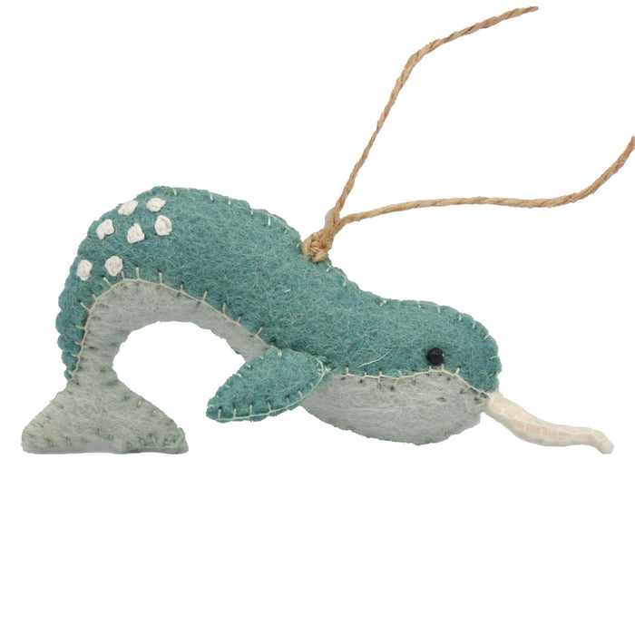 Narwal Ornament Felt Christmas Ornament