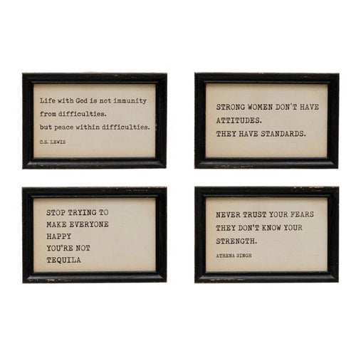 "Never Trust" Wood Framed Wall Decor, 9 x 6