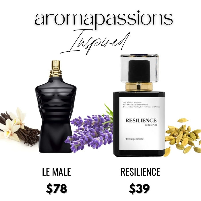 RESILIENCE | Inspired by JEAN PAUL GAULTIER LE MALE | Le Male Dupe Pheromone Perfume - aromapassions