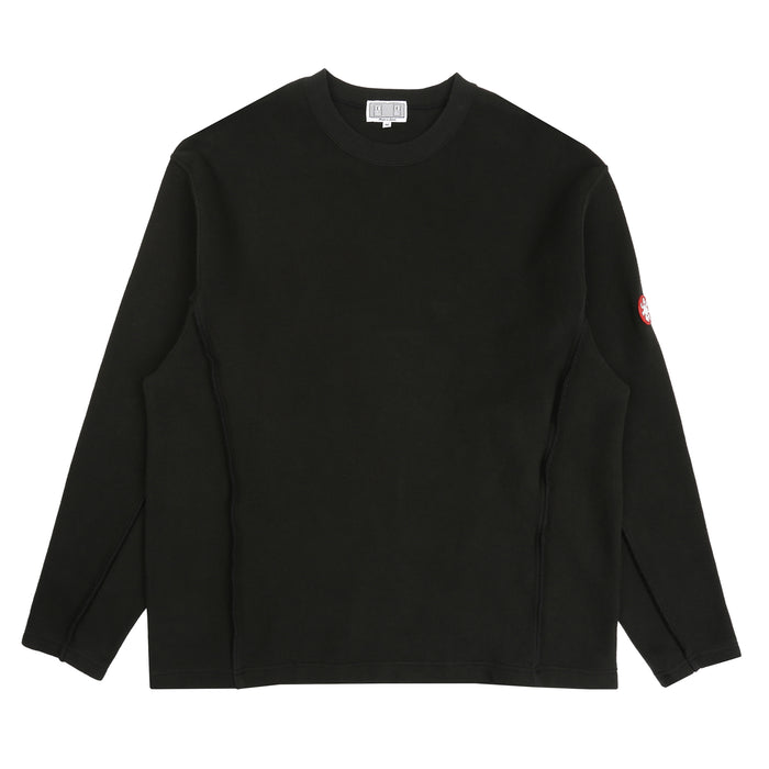 Side Seam DBL Knit LS - Black