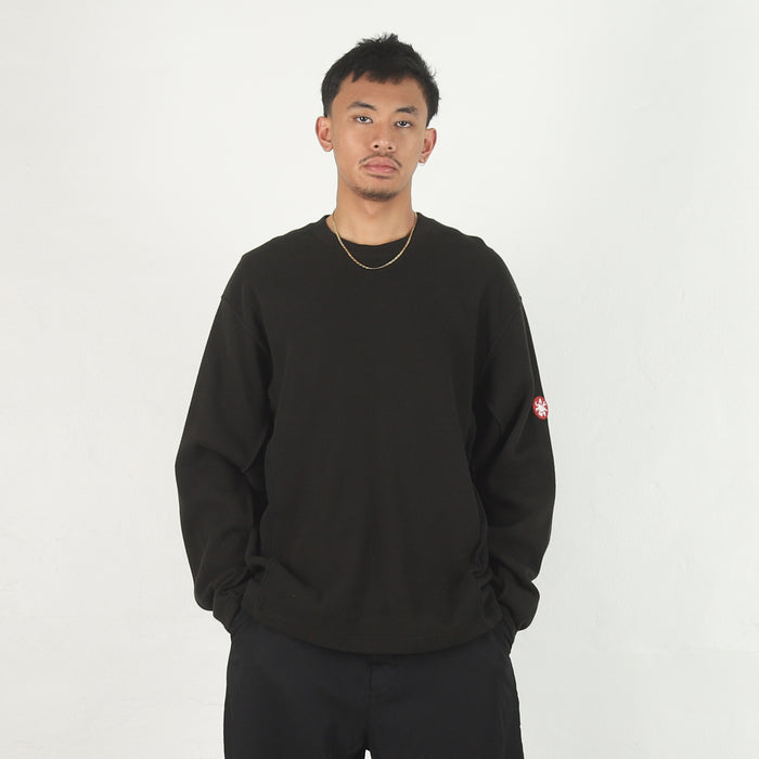 Side Seam DBL Knit LS - Black