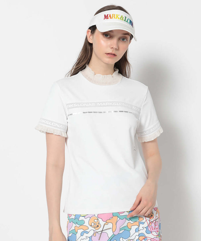 Trans Camo Shirring Mock | WOMEN