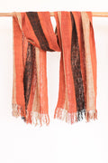 Wild Silk Scarf Turmeric + Natural + Black Mud, Medium