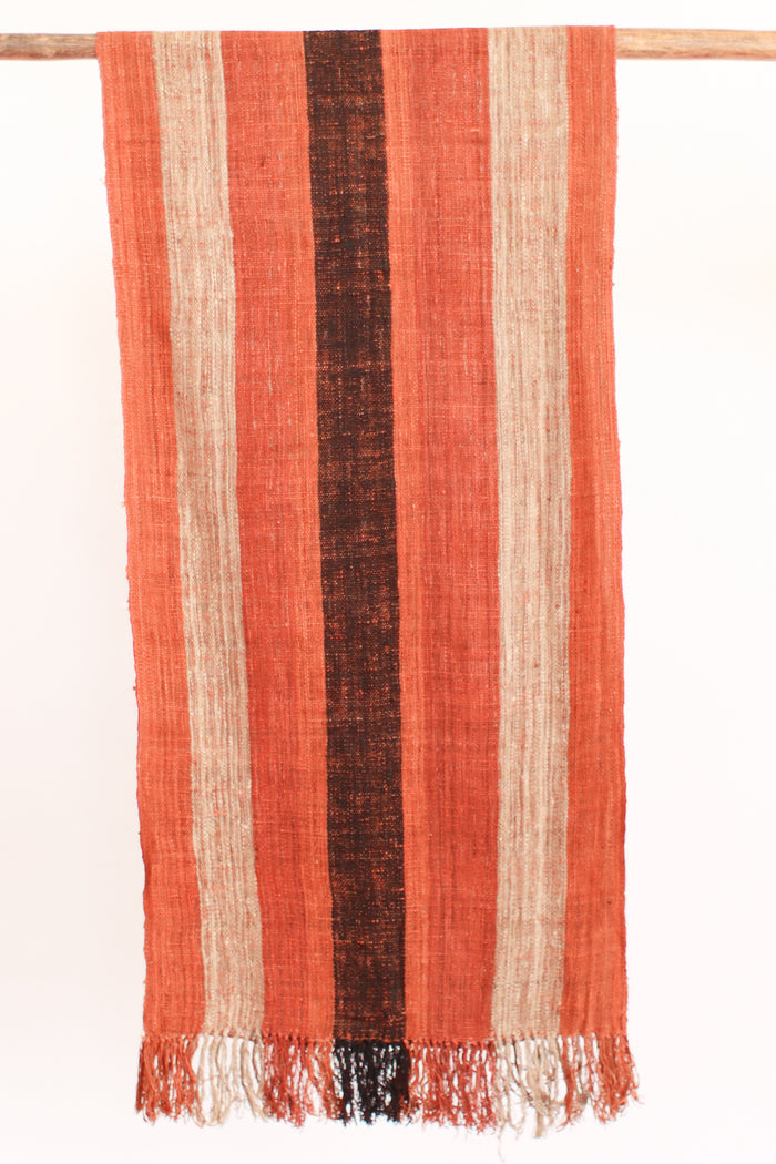 Wild Silk Scarf Turmeric + Natural + Black Mud, Medium