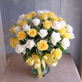 Yellow and White Roses