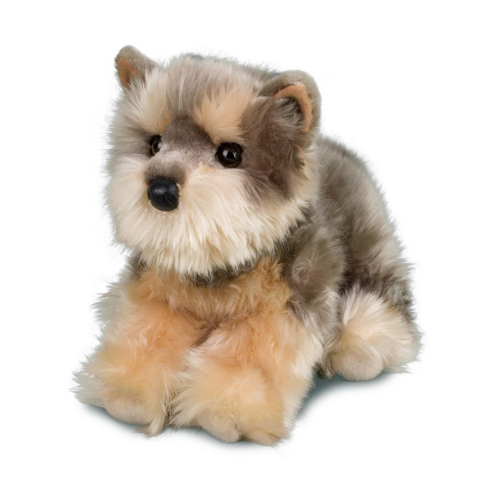 Soft plush toy of Yettie the Yorkie by Douglas, cuddly stuffed animal for kids and collectors, detailed and realistic design.